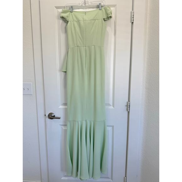 Alexander McQueen Maxi Dress Mermaid Style Sage Color Size 38 NWT Retail $4175 - Picture 5 of 11